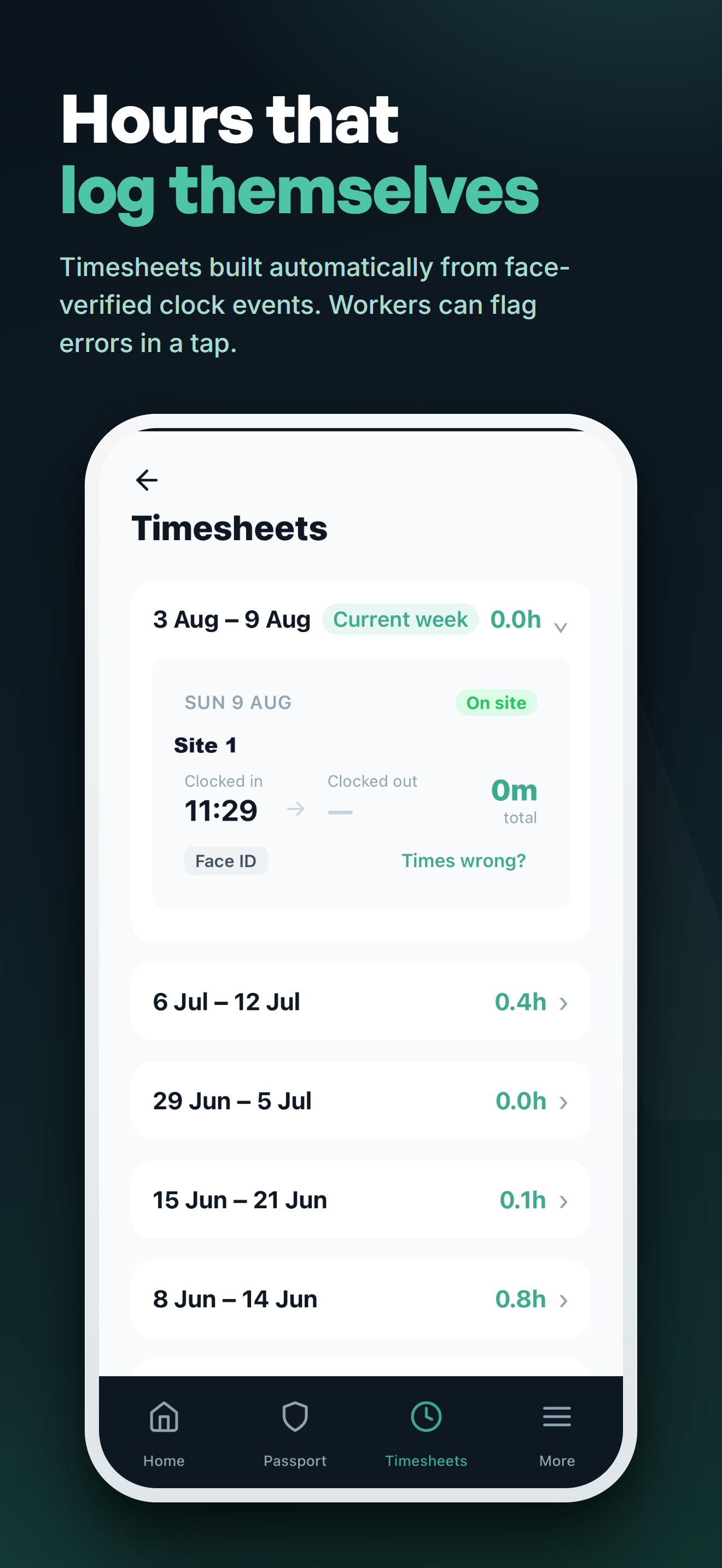 AttendIQ timesheets with time dispute reporting